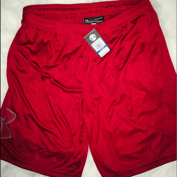 mens red under armour shorts